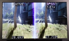 O XeSS é quase duas vezes mais rápido que o nativo. (Fonte da imagem: Intel)