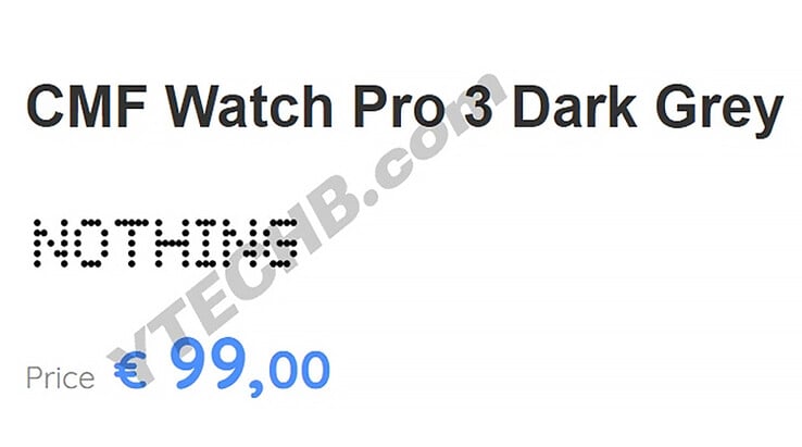 Vazamento do preço do CMF Watch Pro 3 (Fonte da imagem: YTECHB)