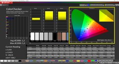 CalMAN ColorChecker calibrado (espaço de cor alvo P3)