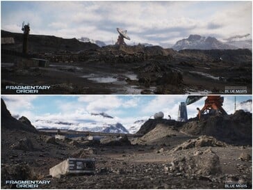 Capturas de tela em desenvolvimento do mapa Blue Mars de Fragmentary Order.