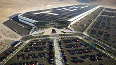 A Gigafactory em expansão em Nevada (imagem: Tesla)