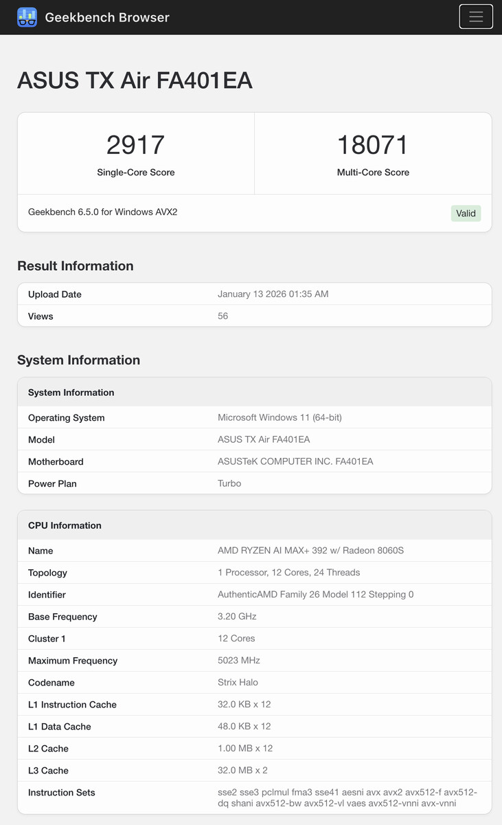 (Fonte da imagem: Geekbench)