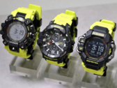 Da esquerda para a direita, o Casio GW-9500MRY-1A9 Mudman, GR-B300RY-1A9 GravityMaster, GPR-H1000RY-1A9 RangeMan. (Fonte da imagem: @geesgshock no Instagram))