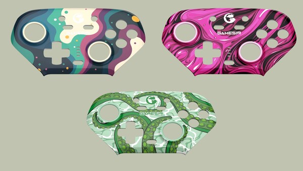 Os faceplates Super Nova projetados por artistas da GameSir custam mais do que os faceplates padrão. (Fonte da imagem: GameSir)