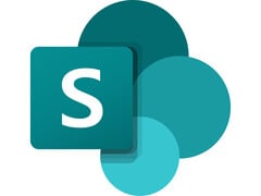 Um logotipo do Microsoft SharePoint exibido em um fundo branco simples. (Fonte da imagem: Microsoft)