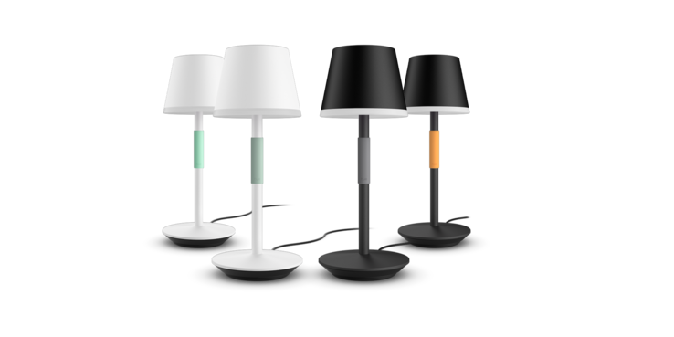 A lâmpada de mesa portátil Philips Hue Go está disponível em quatro cores. (Fonte de imagem: Significar )