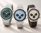 As três novas variantes do Q Timex Chronograph estão disponíveis nas cores verde, azul-gelo e cáqui.