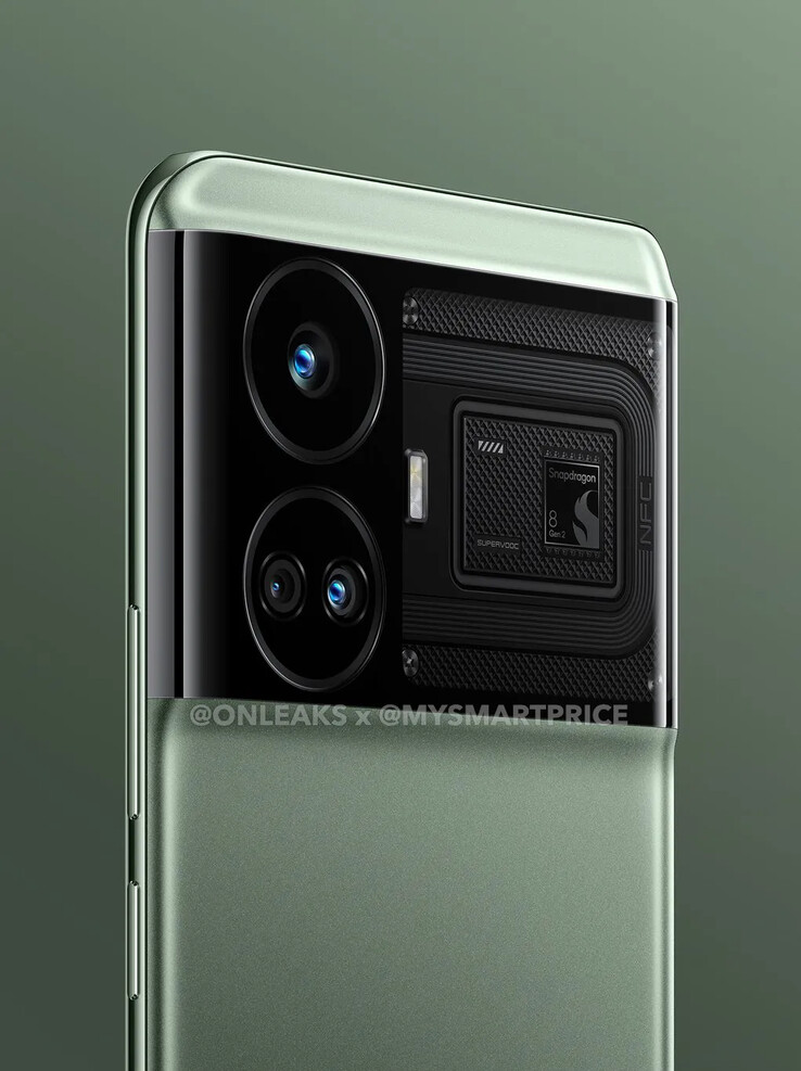 O "Realme GT Neo6" fica mais parecido com o Pixel em novas renderizações. (Fonte: OnLeaks x MySmartPrice)