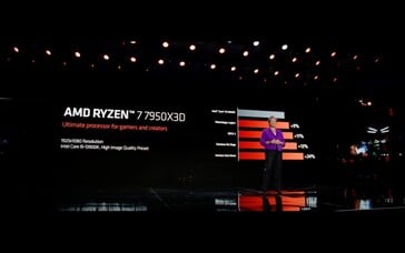 Desempenho Zen 4 X3D versus o Intel Core i9-13900K (imagem via AMD)