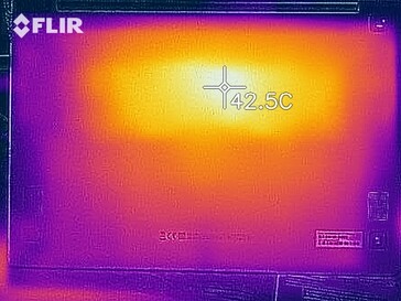 Imagem térmica sob carga - lado inferior