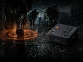Renderização artística da placa de som para jogos Fosi Audio C3 mostrando a tecnologia StepSense.