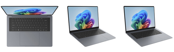 O Galaxy Book6 Ultra, Galaxy Book6 Pro e Galaxy Book6 da esquerda para a direita. (Fonte da imagem: Samsung - editado)