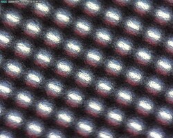Subpixels OLED não tão claros devido à sobreposição fosca