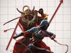 Gráfico de vendas de Assassin's Creed Shadows (Fonte da imagem: Ubisoft, Freepik)