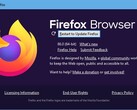 Firefox 86 a Firefox 87 notificação de atualização (Fonte: Própria)