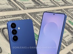 O Galaxy S26 vanilla supostamente apresenta um layout de câmera traseira ligeiramente modificado. (Fonte da imagem: OnLeaks, Pixabay, editado)