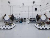 As duas espaçonaves ESCAPADE da NASA (Fonte da imagem: Rocket Lab; cortada)
