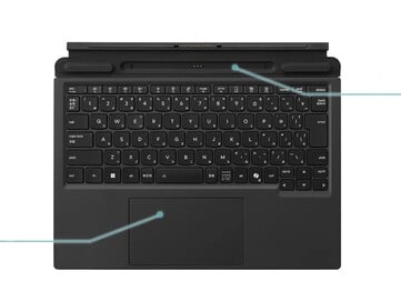 Um teclado destacável transforma o tablet em um laptop
