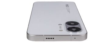 Parte superior: alto-falante, microfone