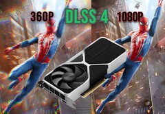 A Nvidia RTX 4060 registra 90 FPS em Spider-Man 2 com upscaled de 360p para 1080p usando DLSS 4. (Fonte da imagem: Steam, editado)