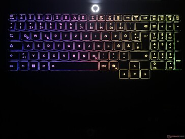 Iluminação do teclado com 24 zonas