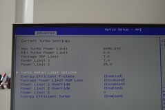 CPU configurada com 7 - 25 W