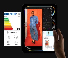 O Apple iPad Pro recebe a pior classificação da nova etiqueta de energia da UE. (Fonte da imagem: Apple, editado)
