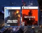 Fotos da caixa de varejo de Call of Duty: Black Ops 7 e Battlefield 6 (Fonte da imagem: Amazon, Activision com edições)