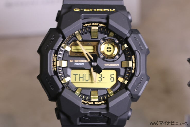 O relógio Casio G-Shock GA-010GB-1A9. (Fonte da imagem: MyNavi News)