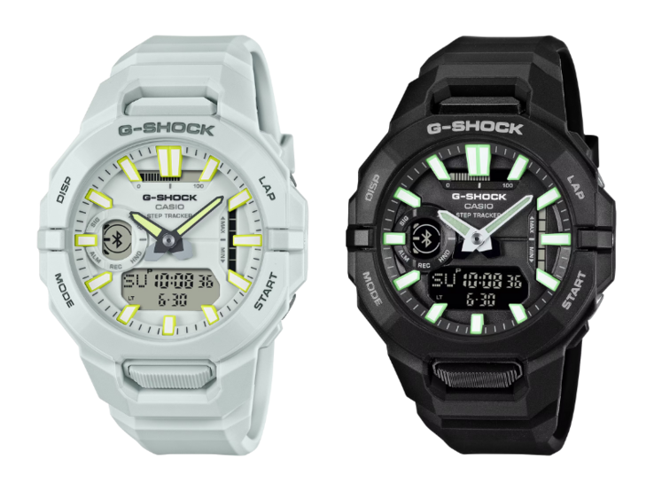 O Casio G-Shock GBA950-7A (à esquerda) e o GBA950-1A (à direita). (Fonte da imagem: Casio)