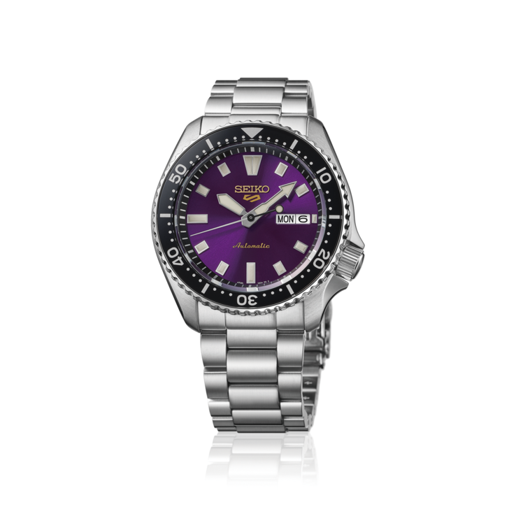 O Seiko HDB003 apresenta um mostrador Edo Purple.