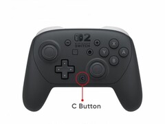 O Nintendo Switch 2 Pro Controller tem um botão C como no Joy-Con 2. (Fonte da imagem: Nintendo)