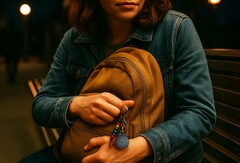 O Pebblebee Clip pode alertar seus contatos de emergência com o pressionar de um botão. (Fonte da imagem: Pebblebee)