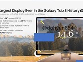  Galaxy O Galaxy Tab S8 Ultra é o maior tab S8 até o momento. (Fonte de imagem @dohyun854)