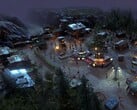 Uma imagem mostrando uma cidade em “Surviving the Aftermath”, agora com 70% de desconto no Steam.