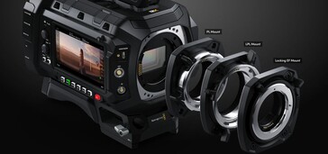 A Ursa Cine 12K tem suportes intercambiáveis para compatibilidade com uma ampla gama de lentes. (Fonte: Blackmagic)