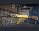 A skin Gold Arabesque para a AK-47 no Counter Strike 2 (fonte da imagem: r/ohnePixel)