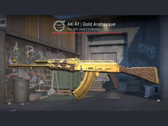 A skin Gold Arabesque para a AK-47 no Counter Strike 2 (fonte da imagem: r/ohnePixel)
