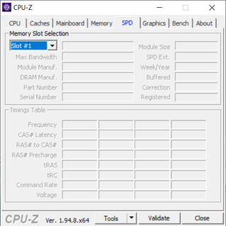 CPU-Z - SPD (não disponível)