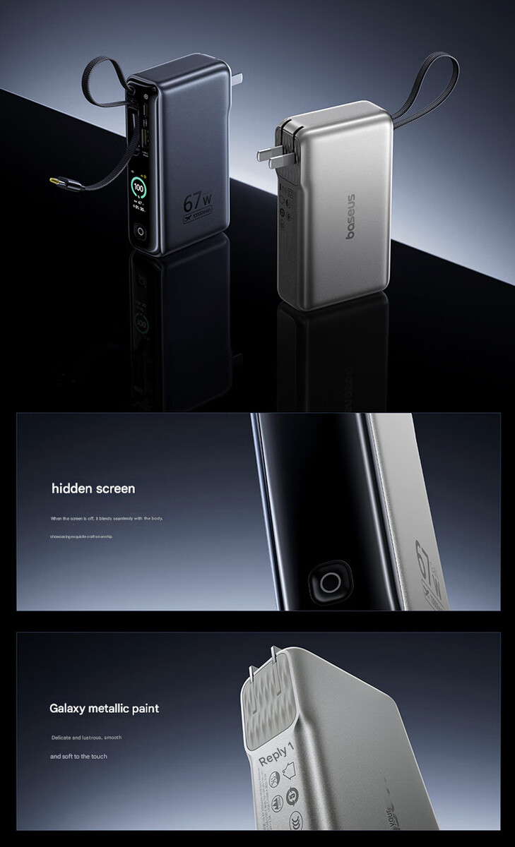 Design e opções de cores do banco de energia EnerGeek GT 21