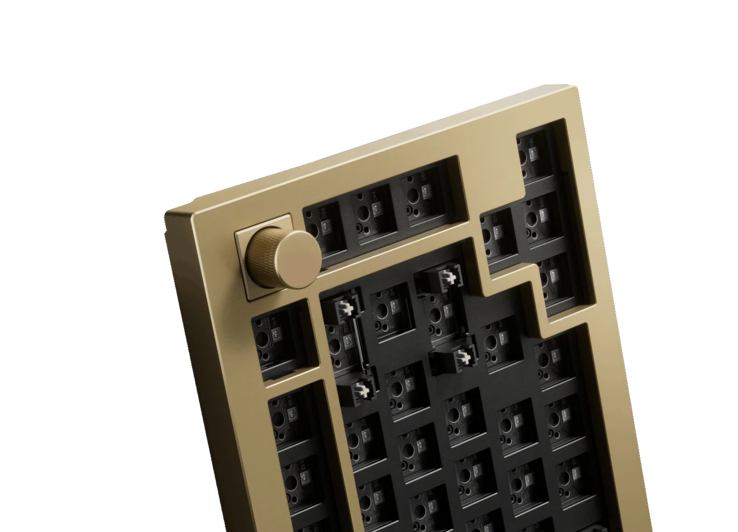 Keychron Q1 HE Copper Edition sem teclas e interruptores. (Fonte da imagem: Keychron)