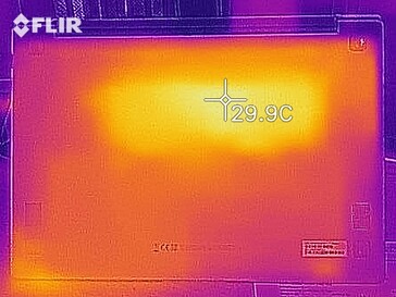 Imagem térmica ao ralenti - lado inferior