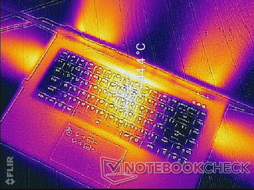 Quatro conjuntos de aberturas de exaustão. O ar frio entra pelos lados do teclado e assim as regiões WASD e Enter são sempre frescas quando se joga