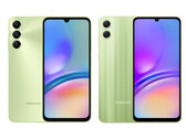 O Galaxy A05s e o Galaxy A05, da esquerda para a direita. (Fonte da imagem: Samsung)