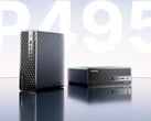 A imagem mostra o mini PC minisforum MS-S1, que tem apenas 3,5 L de volume e conta com a APU Gorgon Halo de maior desempenho