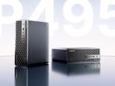 A imagem mostra o mini PC minisforum MS-S1, que tem apenas 3,5 L de volume e conta com a APU Gorgon Halo de maior desempenho 