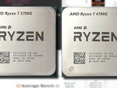 A AMD Ryzen 7 5700G oferece uma melhoria surpreendente da iGPU em relação à Ryzen 7 4700G no benchmarking sintético. (Fonte de imagem: AMD/UserBenchmark/CPU-Z Validador - editado)