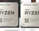 A AMD Ryzen 7 5700G oferece uma melhoria surpreendente da iGPU em relação à Ryzen 7 4700G no benchmarking sintético. (Fonte de imagem: AMD/UserBenchmark/CPU-Z Validador - editado)