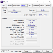 CPU-Z - Memória