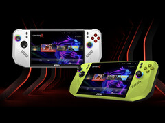 O MSI Claw 8 Ryzen Edition vem em duas opções de cores, ambas com painéis traseiros pretos. (Fonte da imagem: MSI)